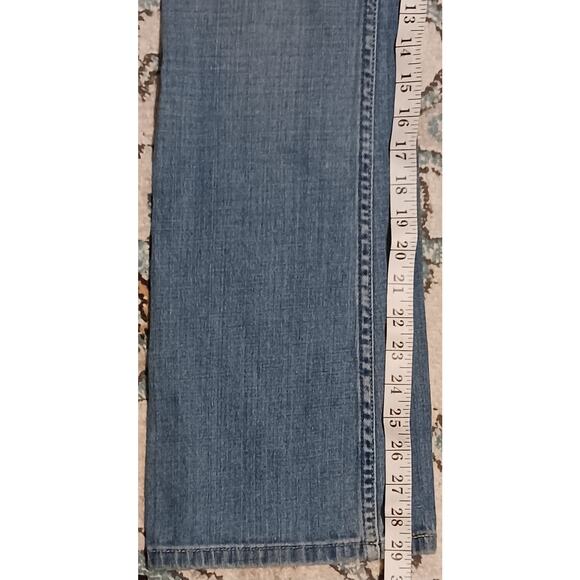 Signature Levi Strauss Womens LowRise Bootcut 28Wx29L end seams distressed - Picture 6 of 10